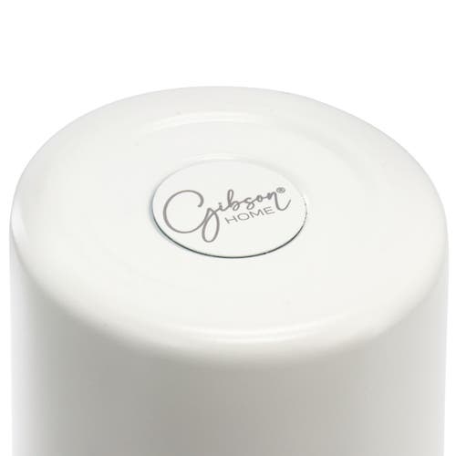 Gibson Home Marina 20oz Stainless Steel Thermal Bottle With Acrylic Lid In White