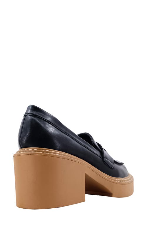 Shushop Tabatha Platform Penny Loafer In Black