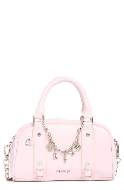 Kids' Crinkle Faux Leather Bowler Bag