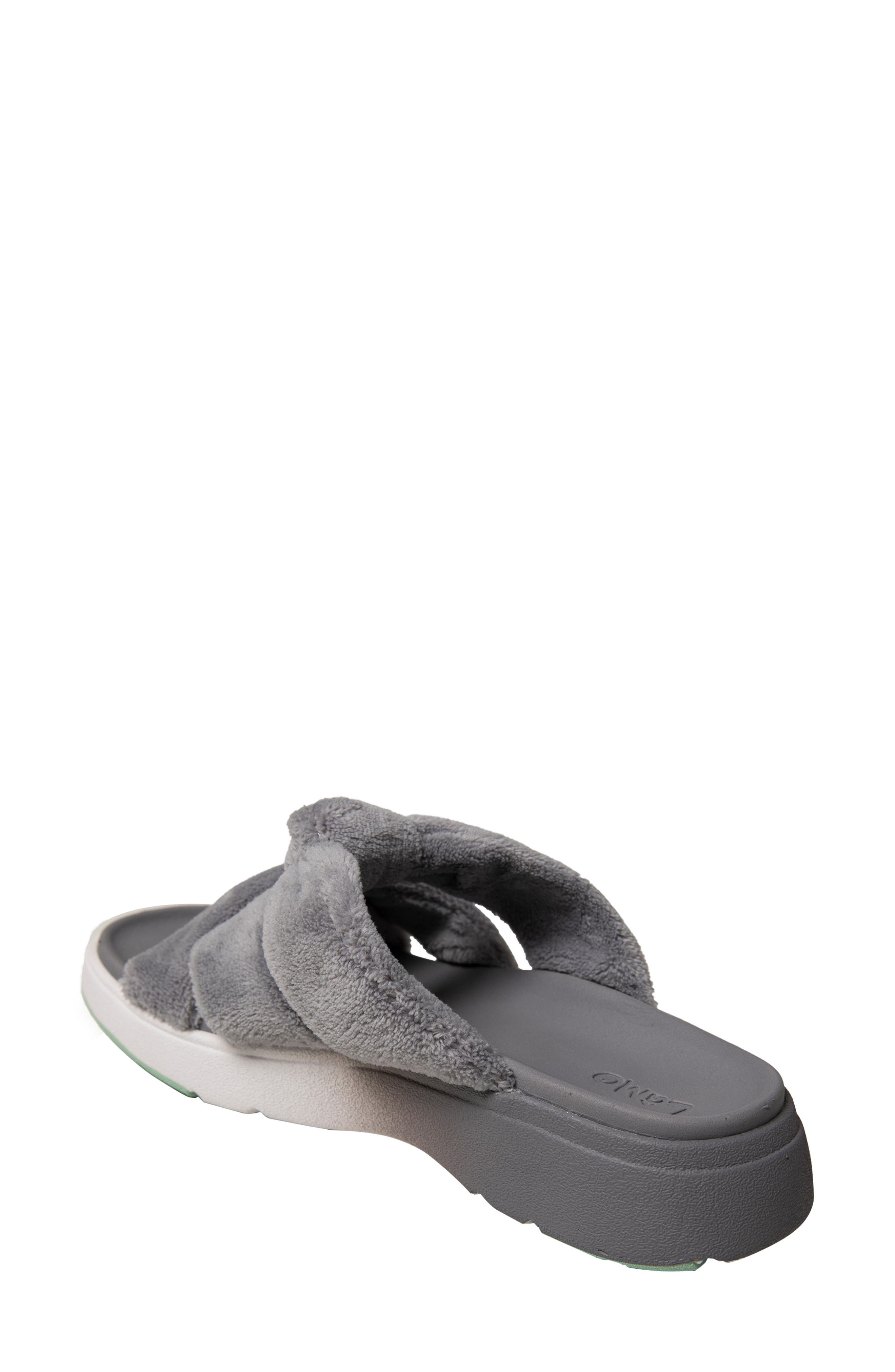 Tiki Terry Slide Sandal, Alternate, color, GREY