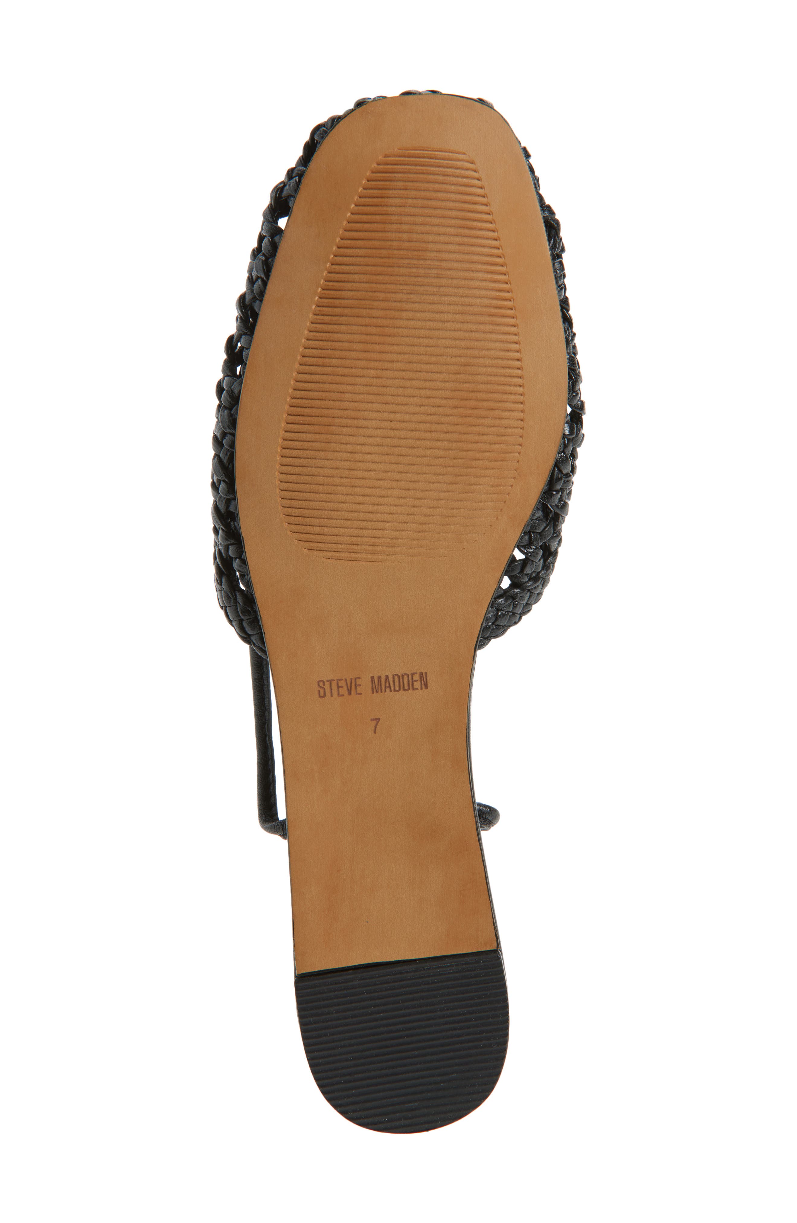 Steve Madden Flutter Wraparound Ankle Sandal, Alternate, color, Black Leather