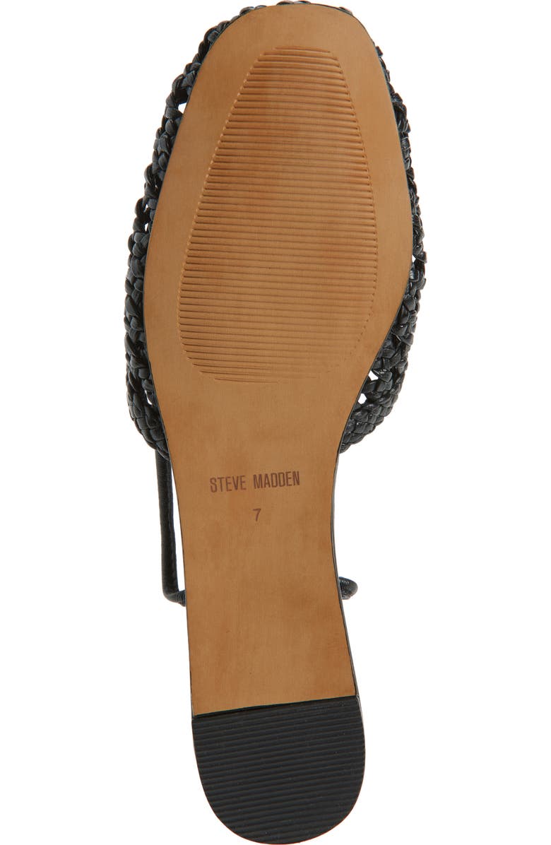 Steve Madden Flutter Wraparound Ankle Sandal, Alternate, color, Black Leather