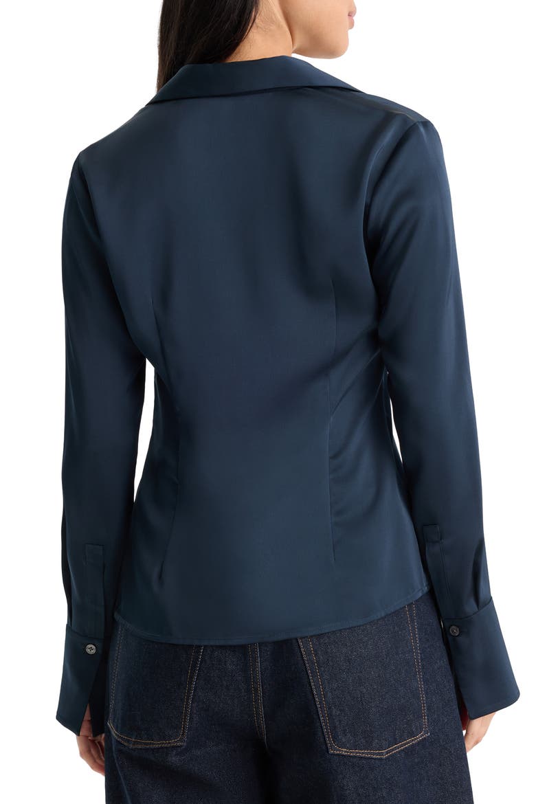 The Satin Femme Shirt, Alternate, color, NEW NAVY002