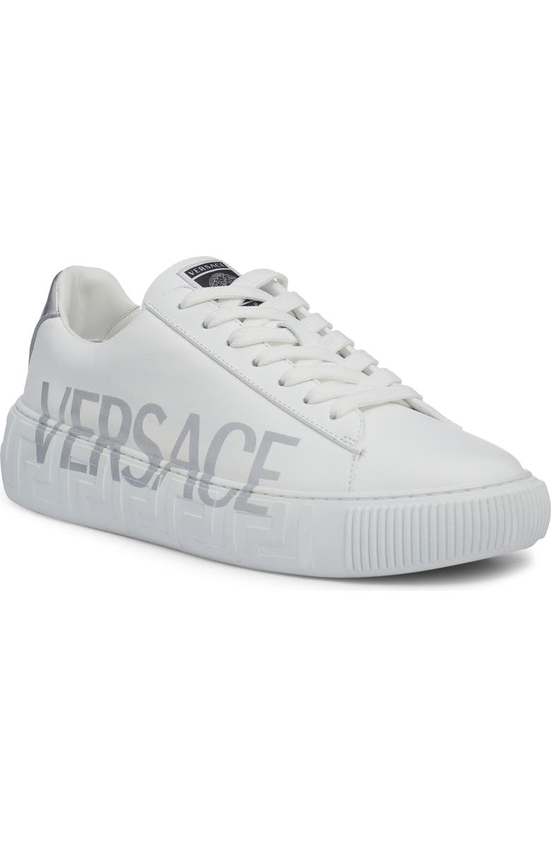 Versace La Greca Logo Low Top Sneaker, Main, color,