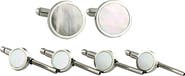 David Donahue Mother-of-Pearl Cuff Link & Stud Set