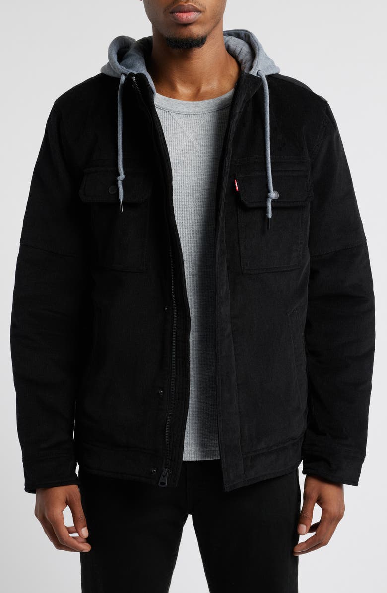 Levi's Hooded Corduroy Jacket, Main, color,