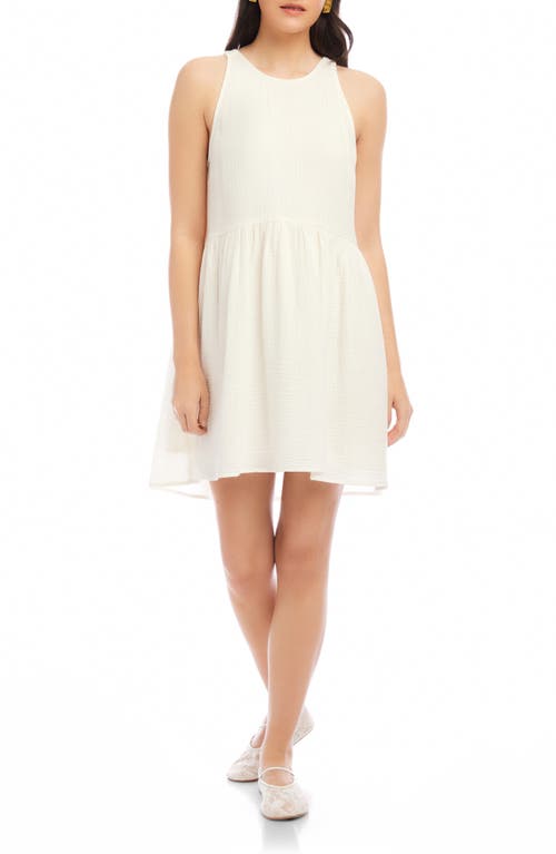 Fifteen Twenty Cianni Tie Neck Dress In Ivory
