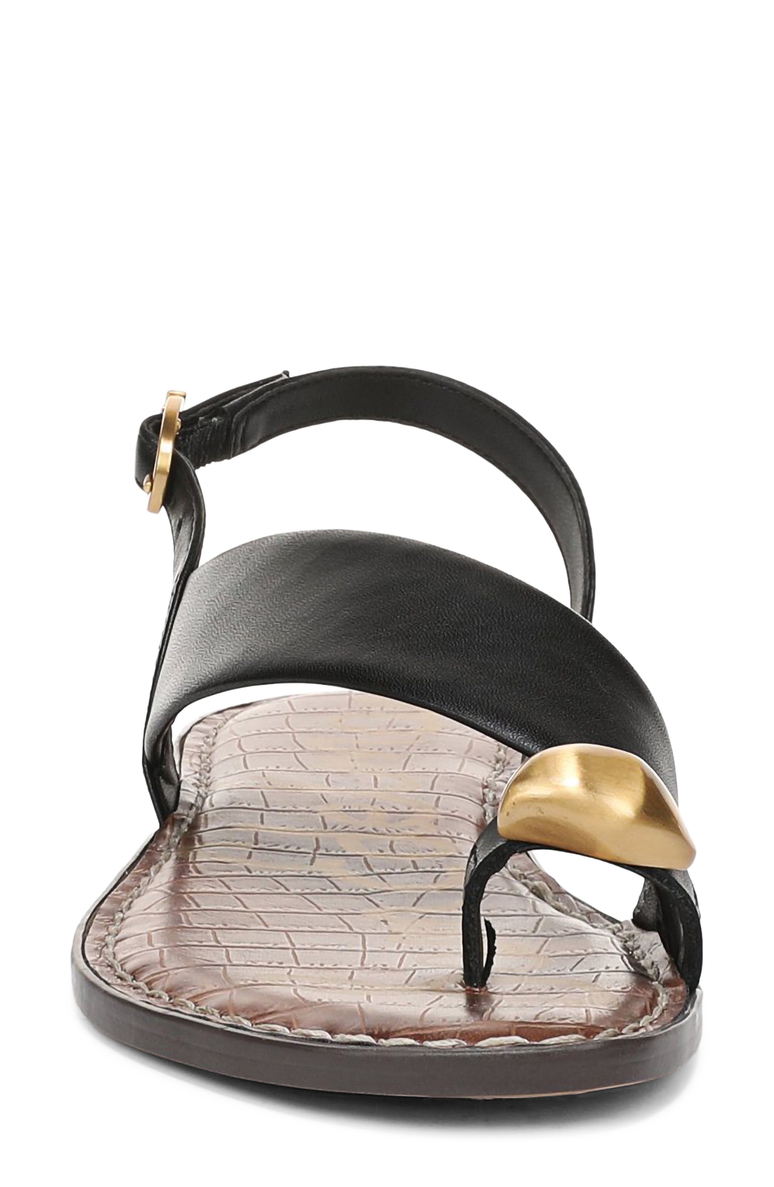 Sam Edelman Gace Toe Loop Slingback Sandal, Alternate, color, Black