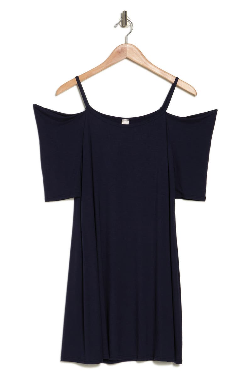GO COUTURE Cold Shoulder Minidress, Alternate, color, Navy