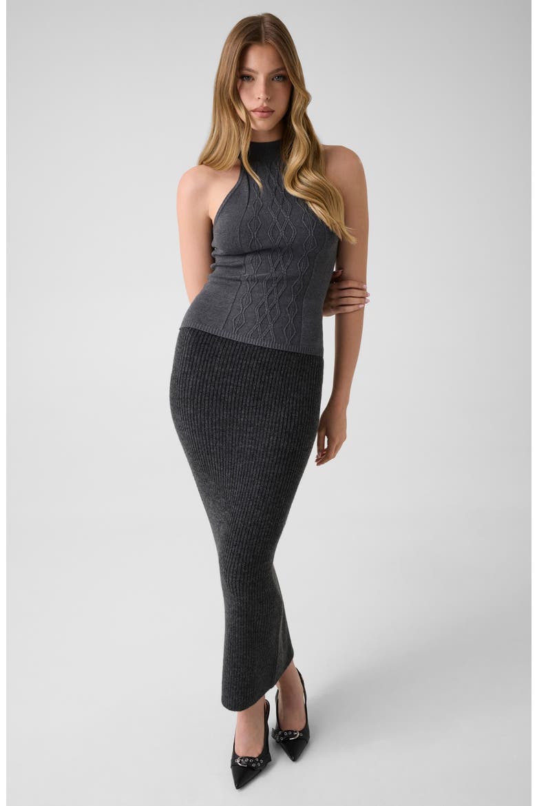 Emily Ribbed Sweater Skirt, Alternate, color, OPEN GREY