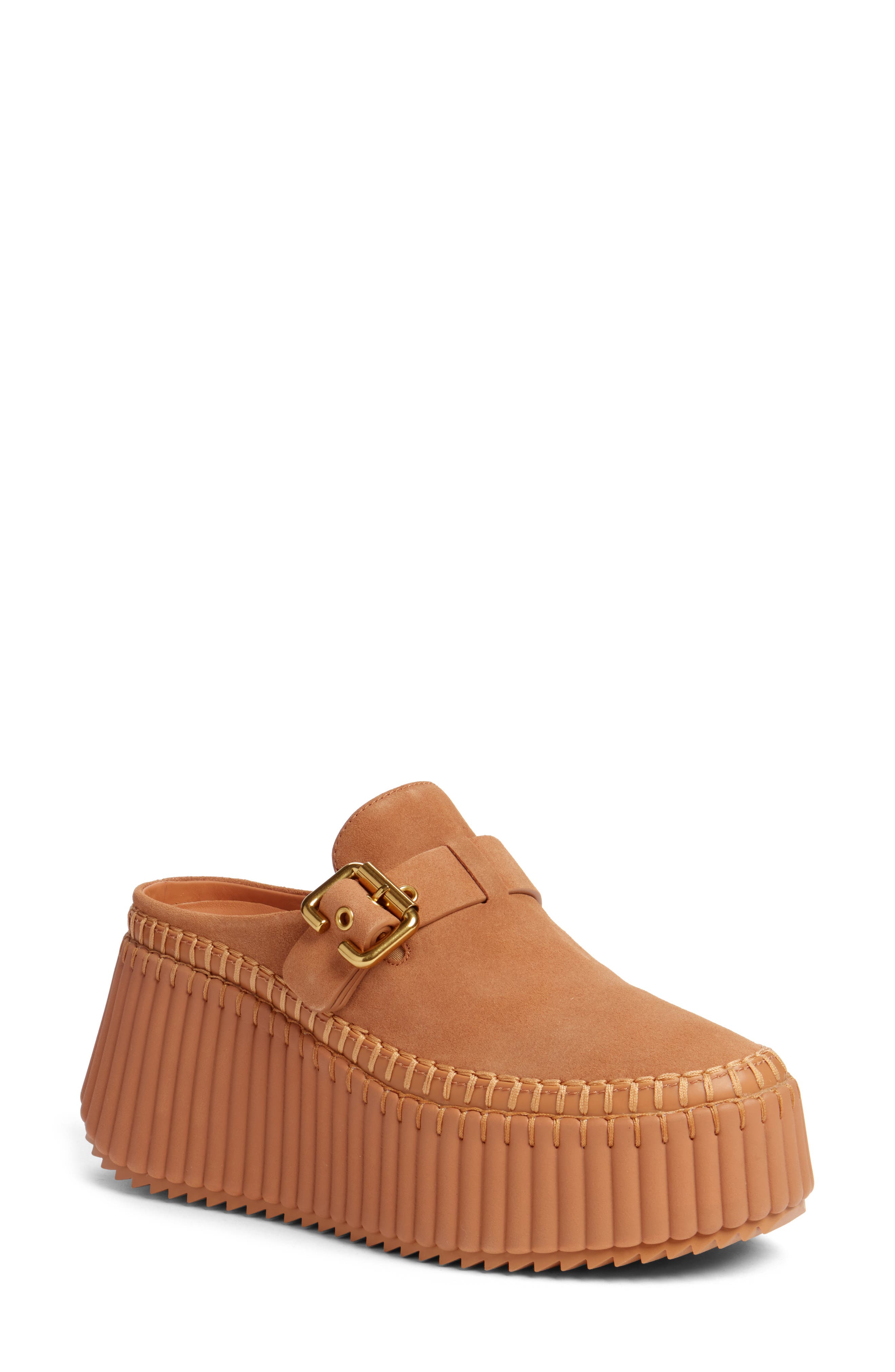 Nama Buckle Platform Mule, Main, color, POTTERY BROWN