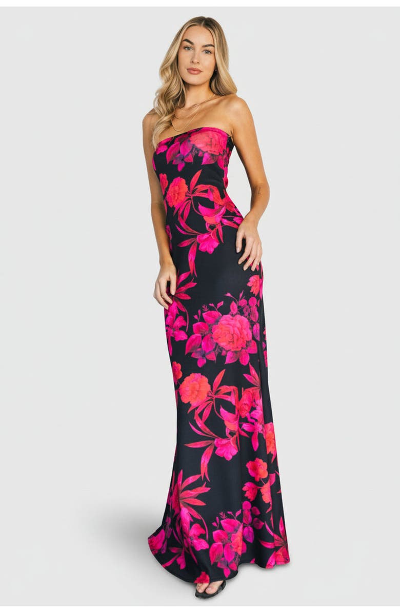Baltic Børn Alicante Maxi Dress, Alternate, color, Black + Pink