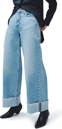 Sofie Cuffed High Waist Wide Leg Jeans