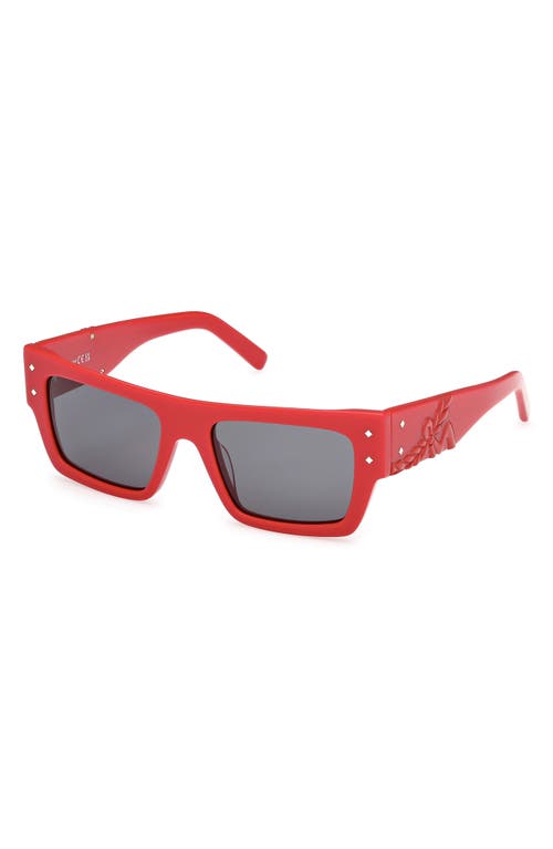 Mcm 53mm Solid Lens Square Sunglasses In Red