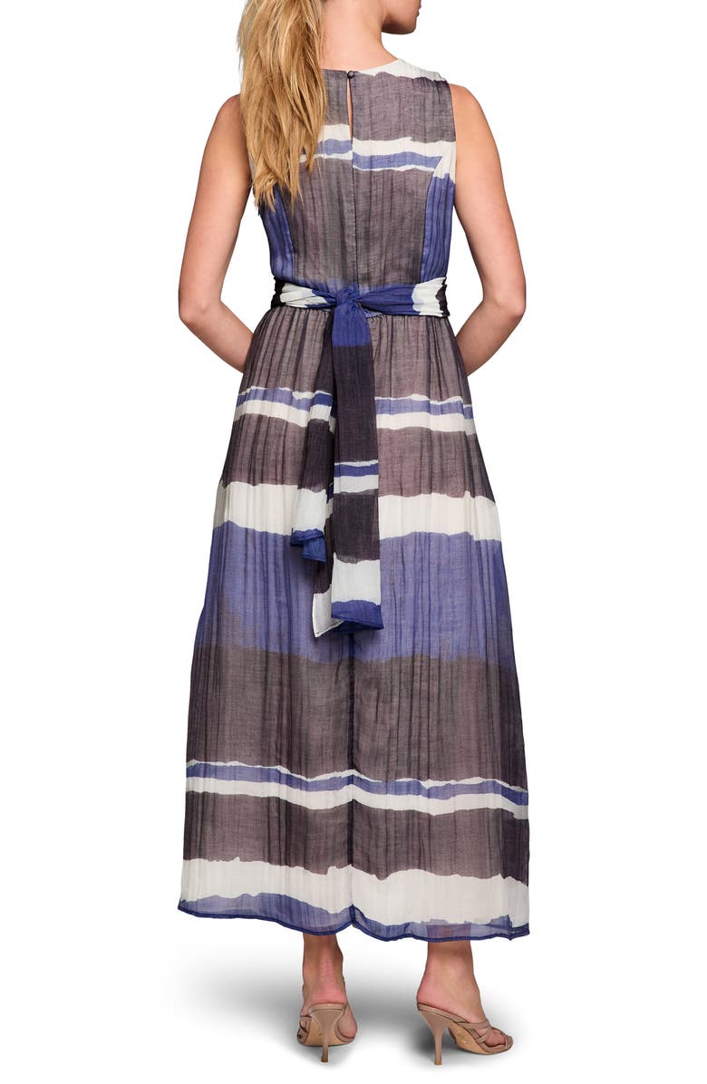 NIC+ZOE Luna Gallery Stripe Sleeveless Maxi Dress, Alternate, color, Blue Multi