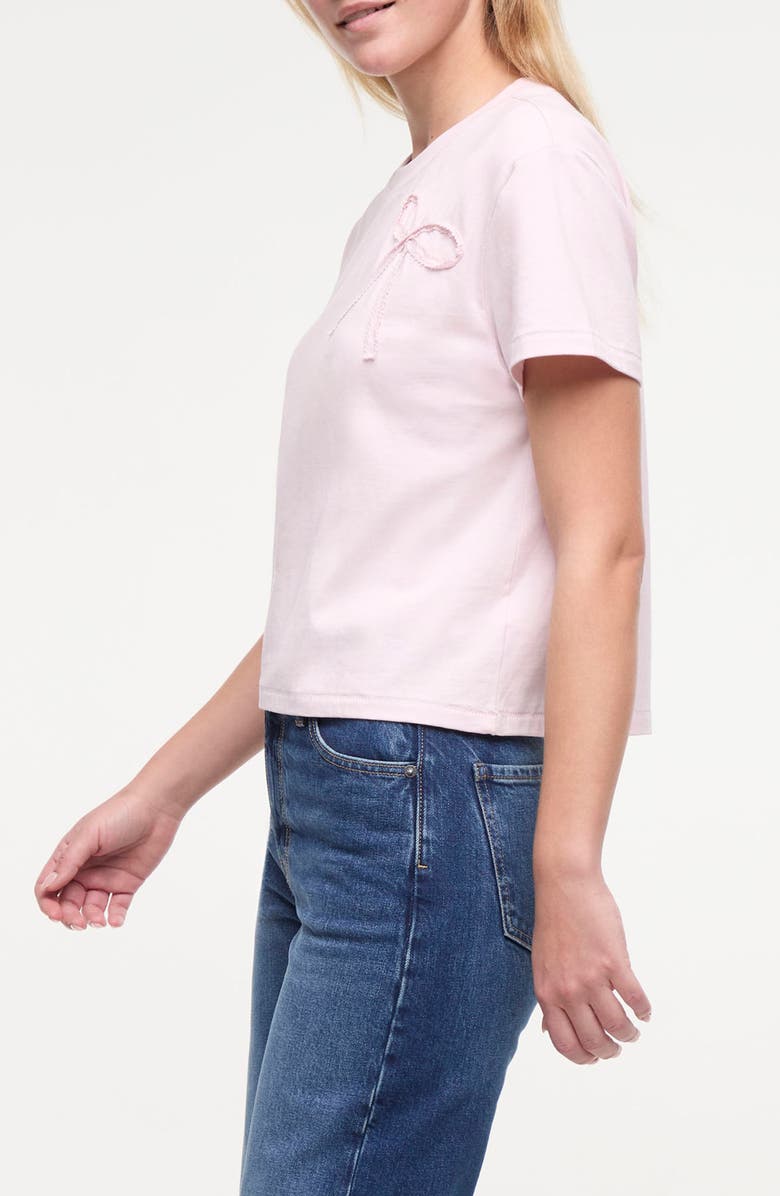 Wildfox Pretty Bow Appliqué T-Shirt, Alternate, color, Pale Lilac