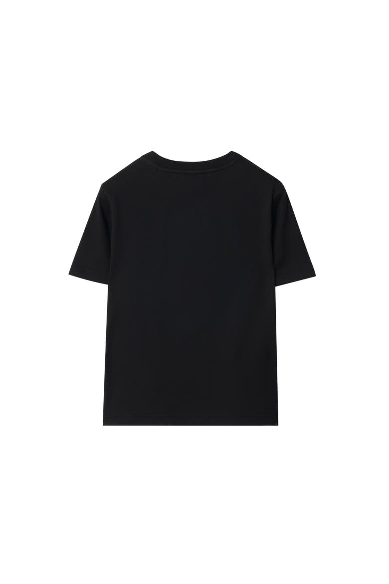 Knight Check Cotton T-shirt, Alternate, color, Black