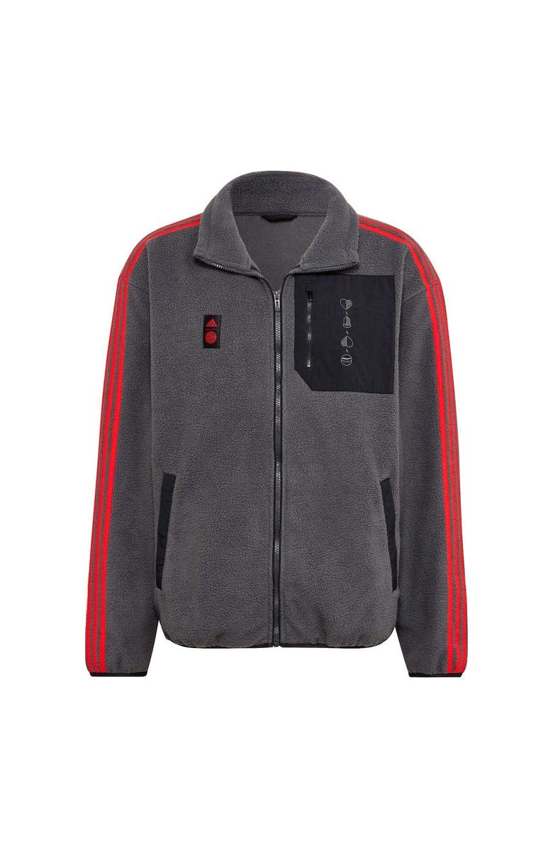 adidas Men's adidas Gray Bayern Munich Lifestyler Fleece Full-Zip Jacket, Alternate, color,