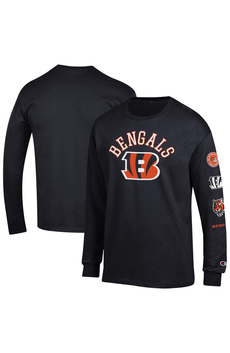 Champion Men's Champion Black Cincinnati Bengals Seal Long Sleeve T-Shirt, Main, color, Black