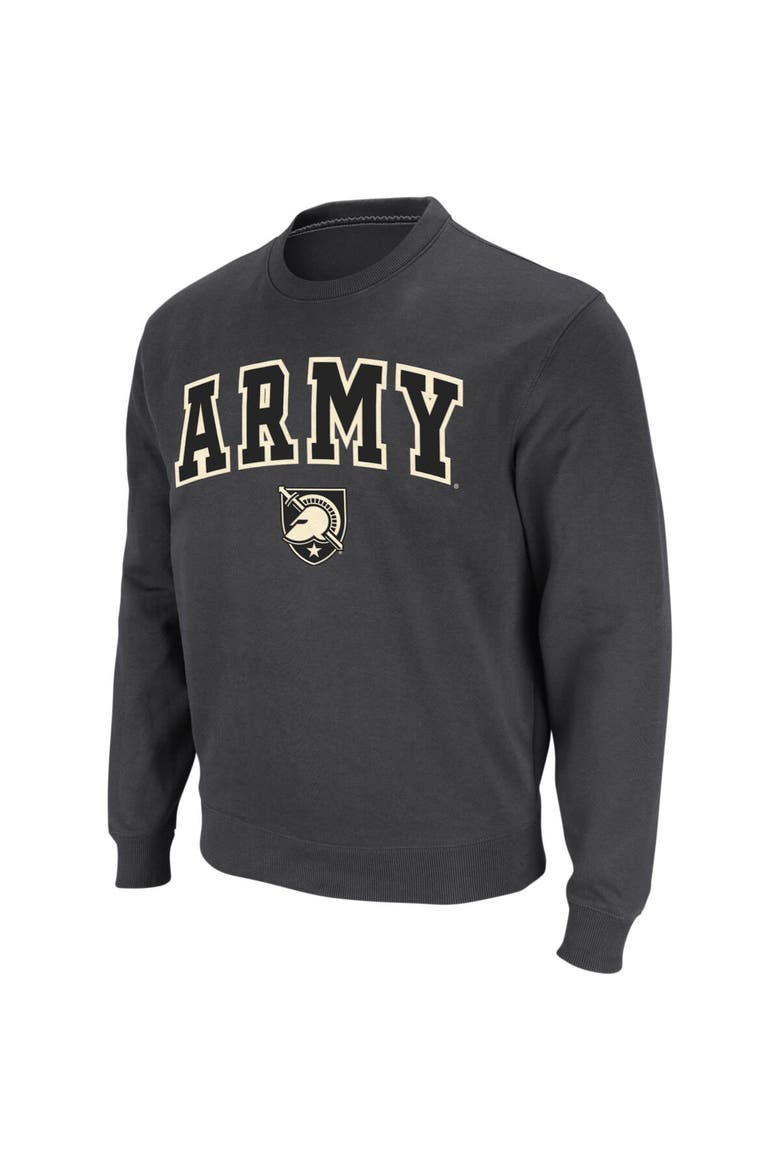 Men's Colosseum Charcoal Army Black Knights Arch & Logo Crew Neck Sweatshirt, Main, color, Charcoal