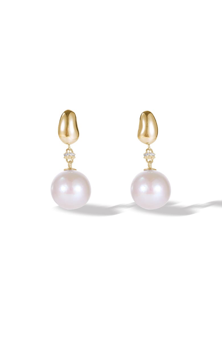 Classicharms Doris Freshwater Pearl Drop Earrings, Main, color, Gold