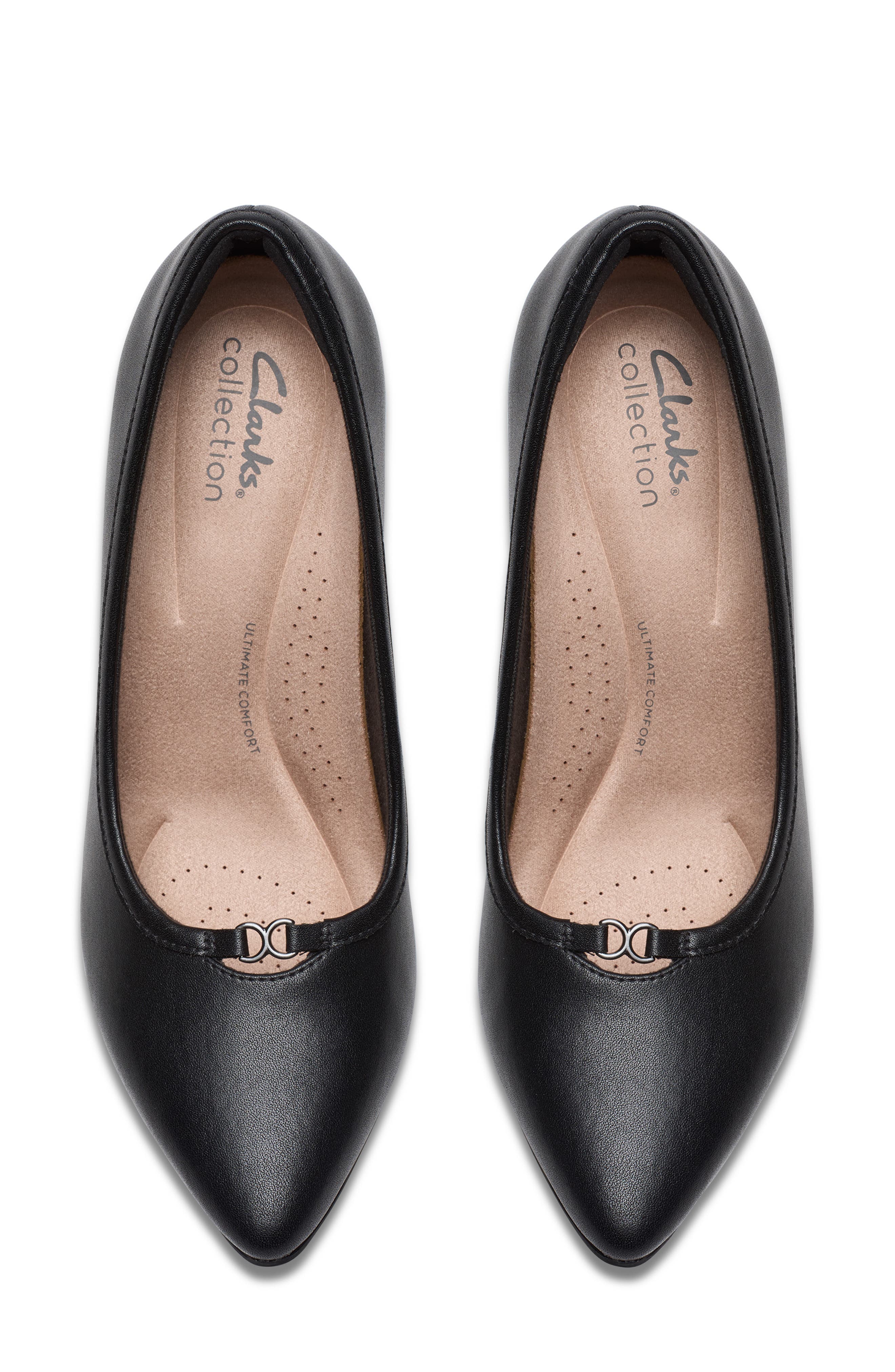 Clarks<sup>®</sup> Kataleyna West Pump - Wide Width Available, Alternate, color, Black Leather
