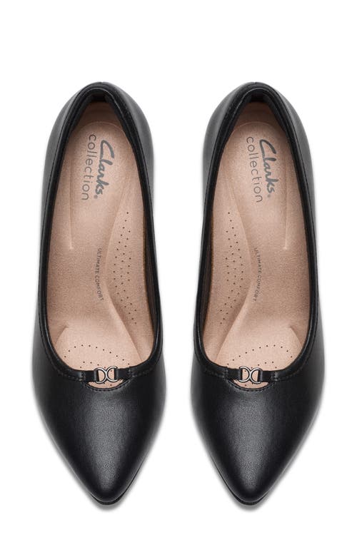 Clarks Kataleyna Gem Leather Pump In Black