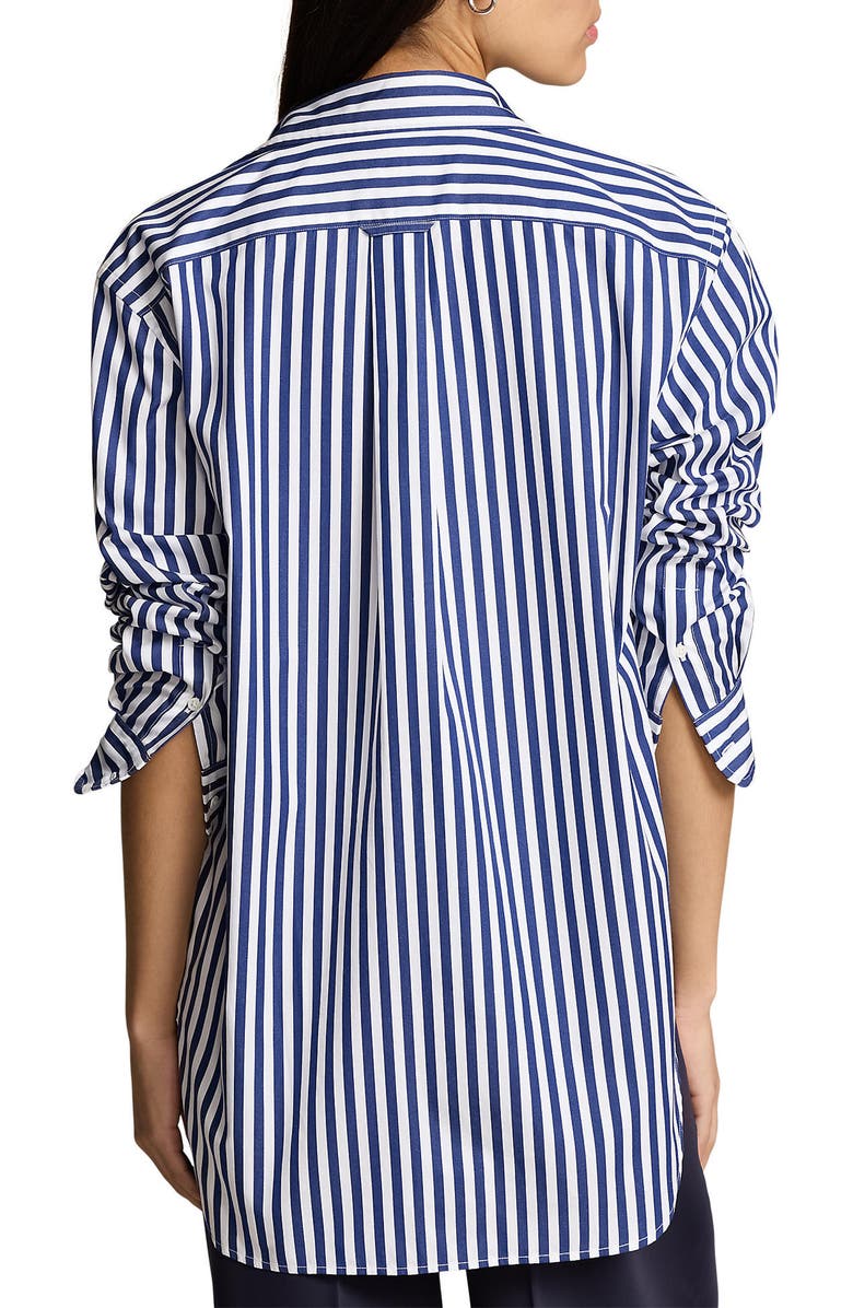 Polo Ralph Lauren Oversize Stripe Button-Down Tunic, Alternate, color,