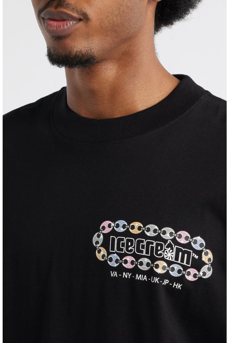 Jupiter Layered Long Sleeve Cotton Graphic T-Shirt, Alternate, color, BLACK