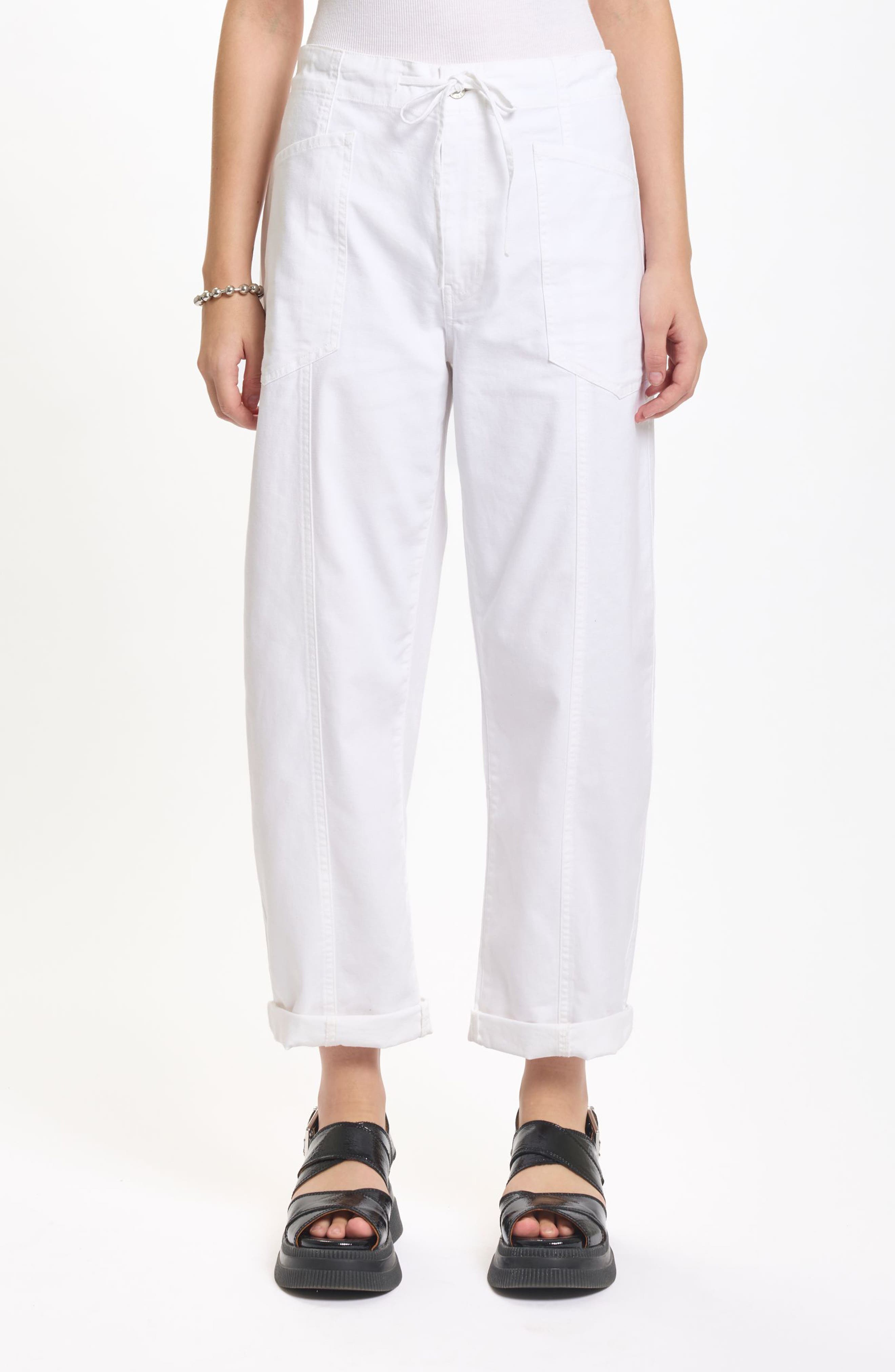 Villa Embroidered Cuffed Drawstring Pants