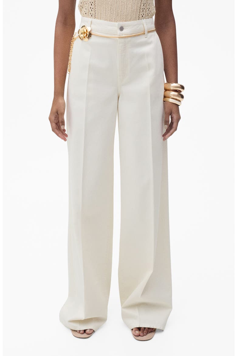 High Waist Wide Leg Jeans, Main, color, ECRU