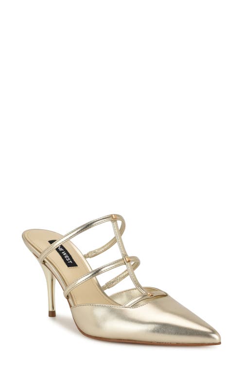 Nine West Tianala Pointed Toe Mule In Gold