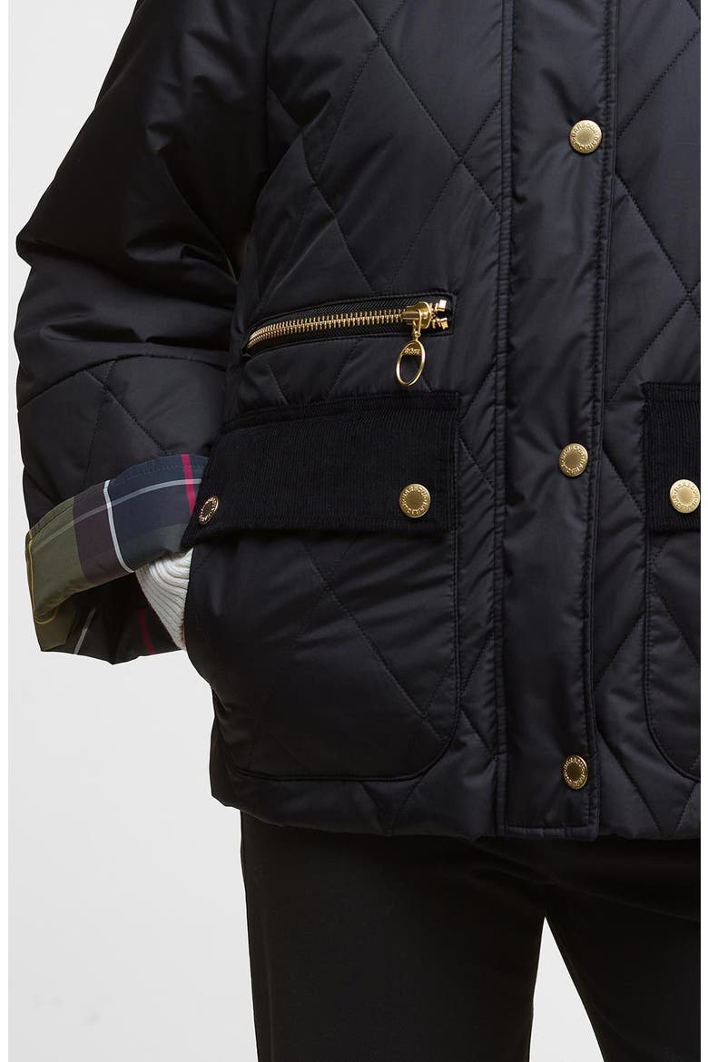 Martha Diamond Quilted Jacket, Alternate, color, BLACK/ CLASSIC TARTAN