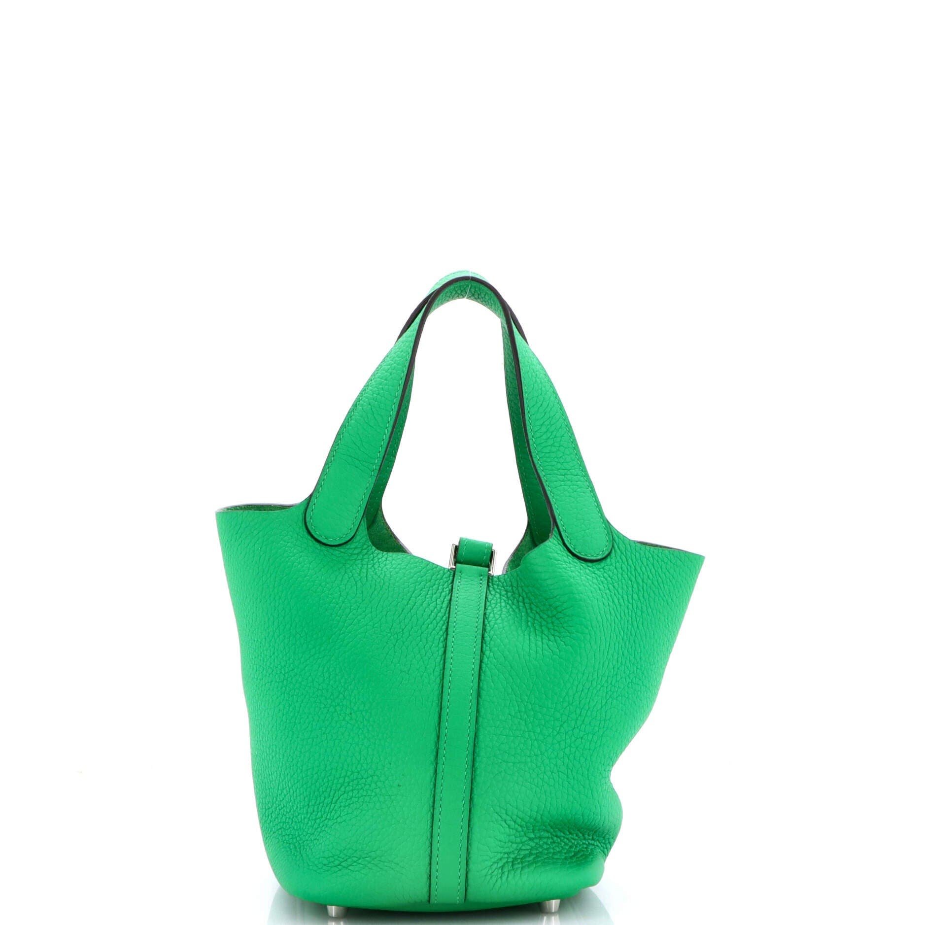 Pre-Owned Hermes Picotin Lock Bag Clemence PM, Alternate, color, Green