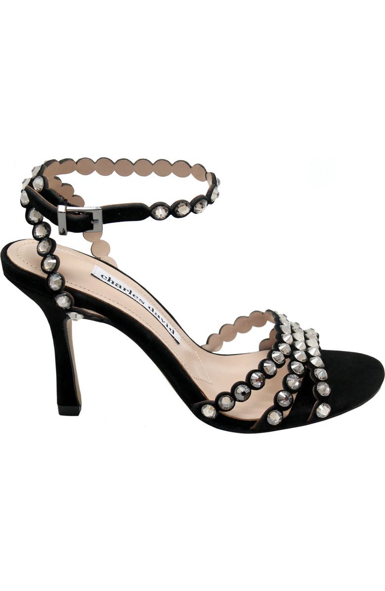 Charles David Penelope Embellished Suede Stiletto Sandal, Alternate, color,