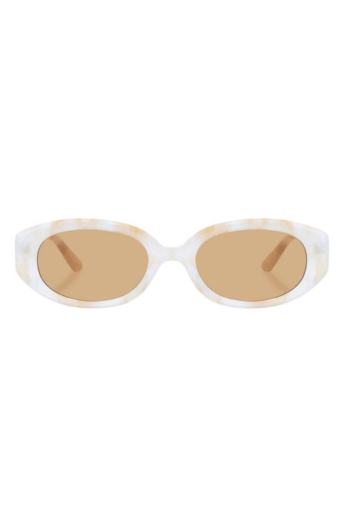 AIRE Affinity 52mm Oval Sunglasses in Yellow Marble 