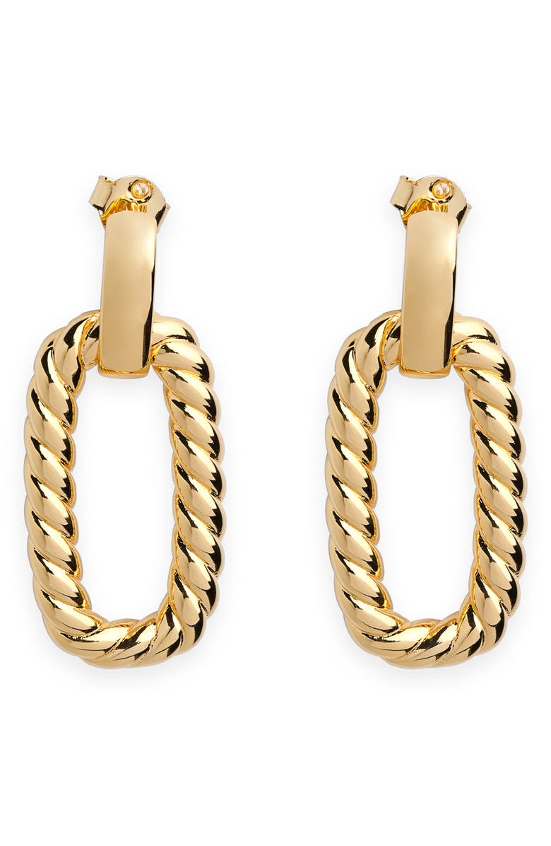 ARGENTO VIVO Door Knocker Rope Drop Earrings, Main, color, Gold