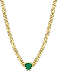 DELMAR Heart-Cut Cubic Zirconia Necklace