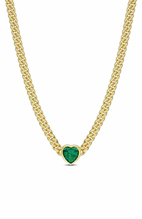 DELMAR Heart-Cut Cubic Zirconia Necklace