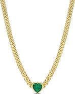 DELMAR Heart-Cut Cubic Zirconia Necklace