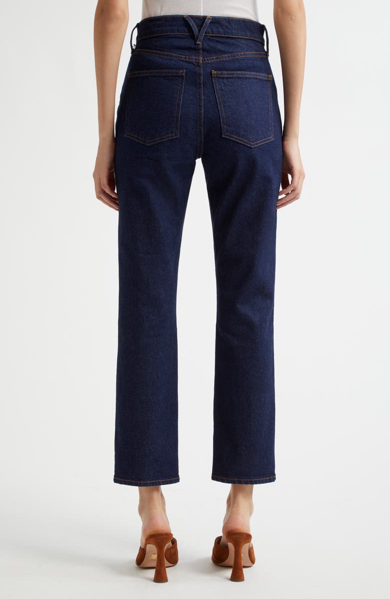 Veronica Beard Alenah High Waist Slim Straight Leg Jeans, Alternate, color, Indigo Rinse