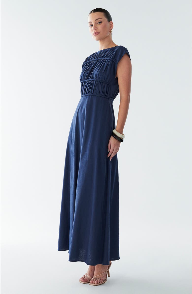 BWLDR Eden Maxi Dress, Alternate, color, Navy Blue