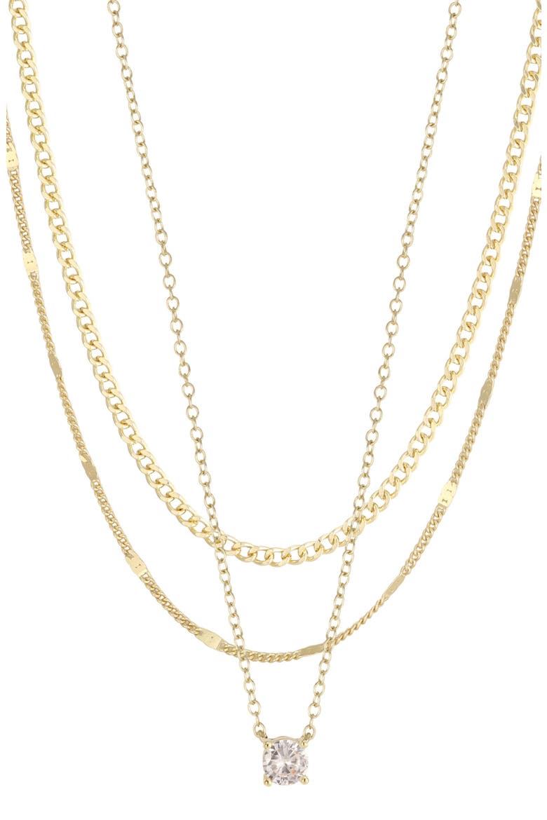 3-Piece Necklace Set, Main, color, GOLD