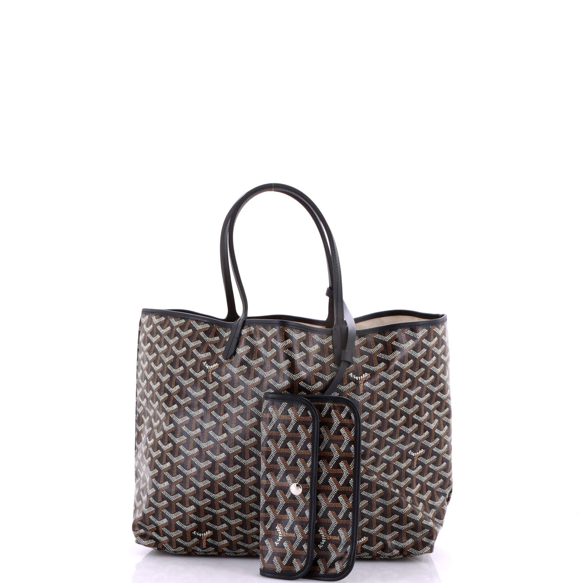 Pre-Owned Goyard Saint Louis Tote Coated Canvas PM, Alternate, color, Black
