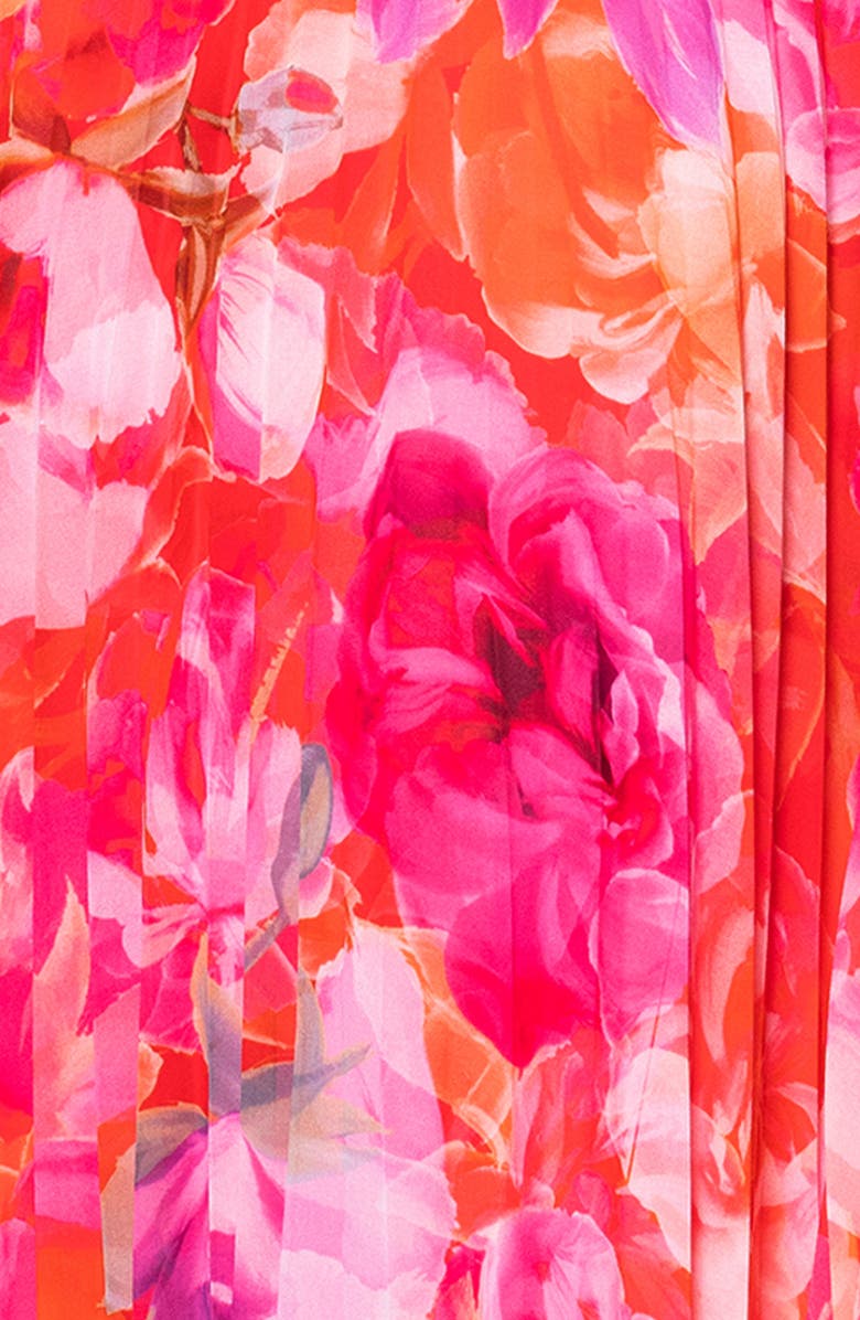 Xscape Evenings Keyhole Pleated Chiffon Maxi Dress, Alternate, color, 