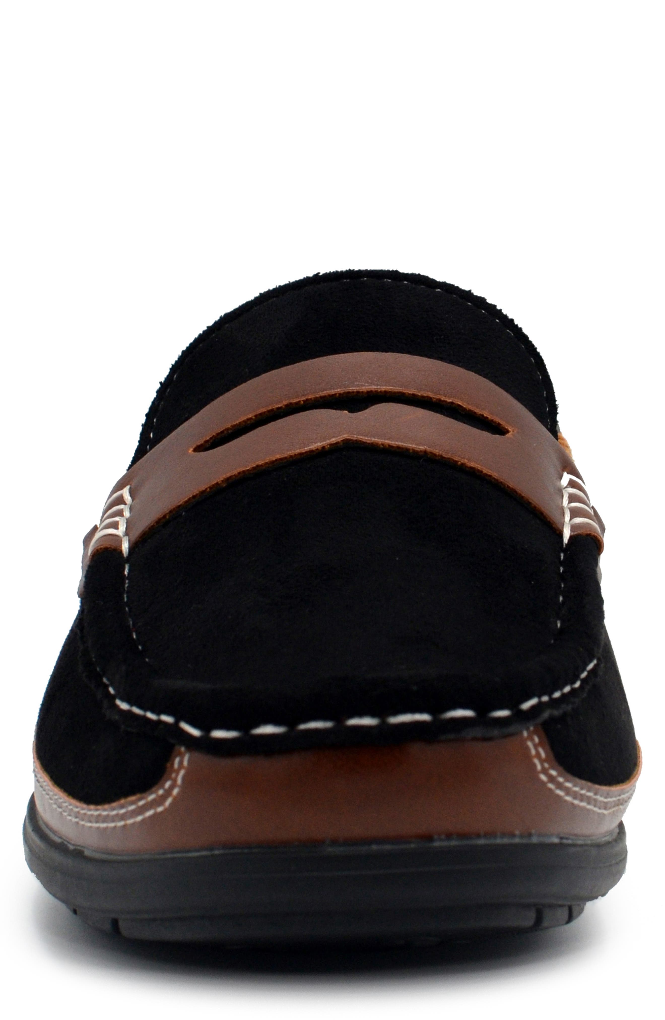 ASTON MARC Two-Tone Penny Loafer, Alternate, color, Black