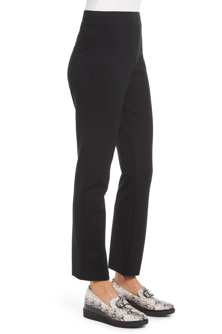 SPANXsupersmooth™ PerfectFit Ponte Slim Straight Pant, Alternate, color, CLASSIC BLACK/ BLACK
