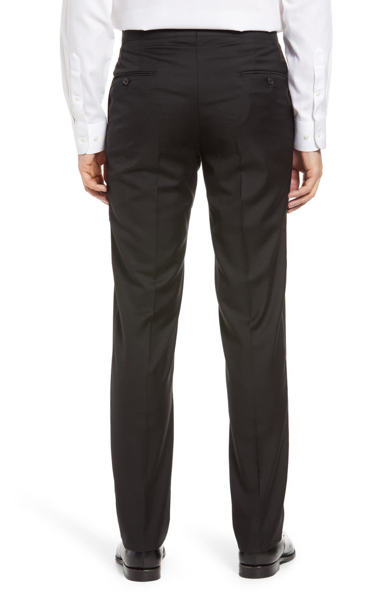 Heritage Gold Hickey Freeman Wool Flat Front Tuxedo Pants, Alternate, color, 
