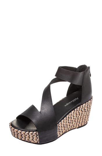 Antelope Kat Wedge Sandal In Black
