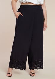 ELOQUII Embroidered Eyelet Pant